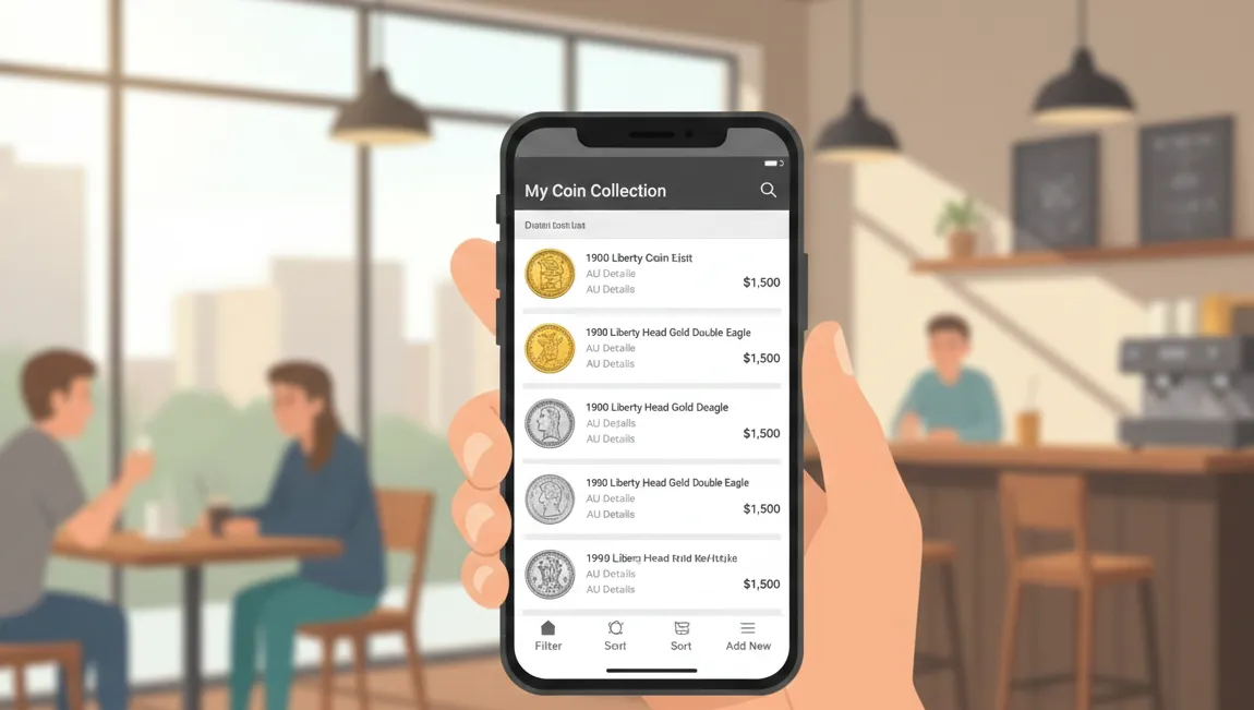 digital coins list inside the phone