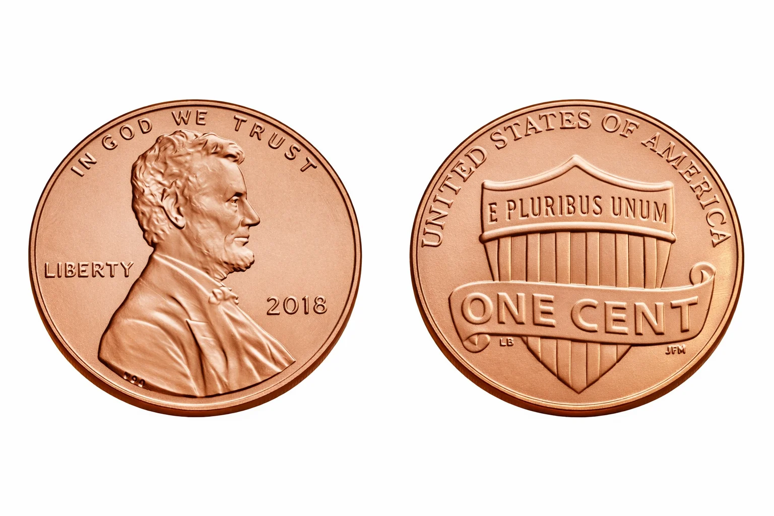 The 2018 Lincoln Shield obverse and reverse designs.